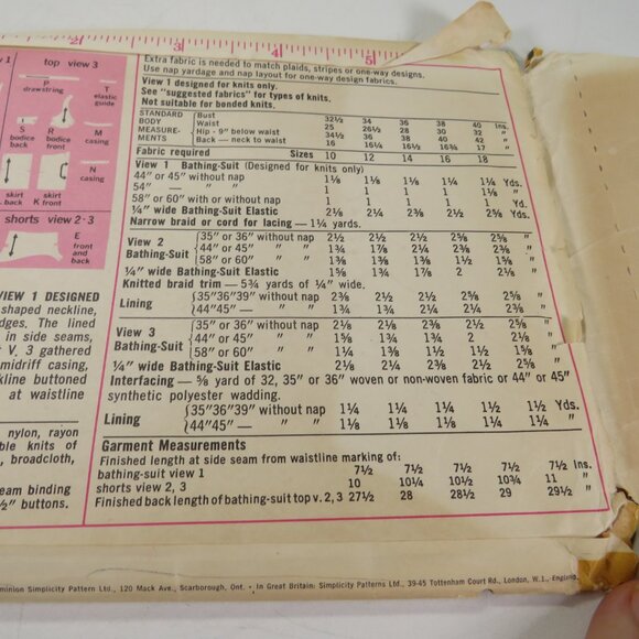 Simplicity 5027 Clothing Pattern Bathing Suit, Shorts, Cover up - Picture 7 of 10